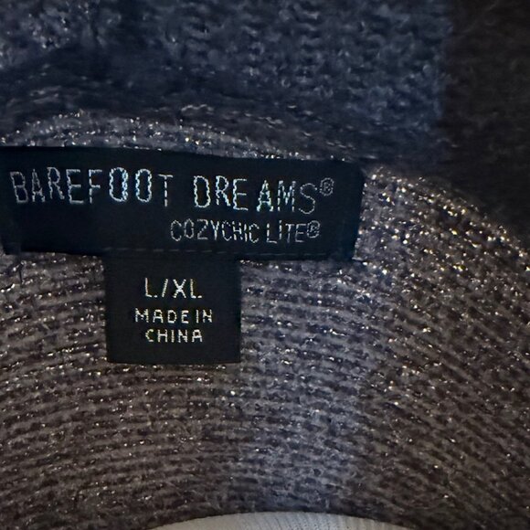 Barefoot Dreams Cozychic Lite L/XL Women's Cardigan, Gray - Picture 5 of 5